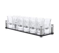 DIYEAH Support en Acrylique Noir pour Verres à Cocktail Double Rangée | Rangement Pratique, Usage Bar Cuisine, Facile à Nettoyer, pour Verres à Spiritueux et Objets Fragiles