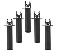 DIYEAH Support Porte-papier Toilette pour Chaise Percée et Fauteuil Roulant 5 Pièces en Plastique Noir Structure Gain de Place, Installation Facile, pour Personnes Âgées