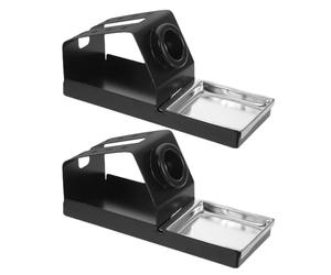 DIYEAH Support pour Fer à Souder Électrique en Fer Noir avec 8 Trous, Système de Rangement Portable, 2pcs Multifonction pour Atelier et Loisirs Créatifs
