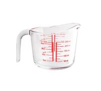 DIYEAH Tasse à Mesurer Gobelet Doseur Rond Transparent en Verre Trempé Graduation Précise 1pc Mesurer Liquides pour Cuisine