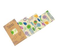 DIYEAH Tissus de Conservation des Aliments Protection Réutilisable en Coton Biologique 3Pcs Imprégnés de Cire d'abeille pour Fruits et Fromage, pour Snack Shop et Restaurant