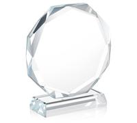 DIYEAH Trophée en Verre Délicat, Simple, Décoratif, pour Fêtes | Décoration de Maison, Finition Soignée, Forme Créative et Vive, Pièce Commémorative Élégante