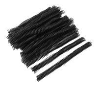 Diyeeni 100PCS Spiral Binding Coils 16mm 48 Teeth 4:1 pour A4 Paper (BLACK) | Dos de reliure en plastique, capacité de 140 feuilles, rotation à 360 degrés, convient aux perforatrices à 4 trous