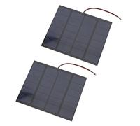 Diyeeni 2 Pack 1.5W 6V Petit Panneau Solaire, Silicium Monocristallin | Panneau de charge solaire Portable avec fils, pour téléphone, tablette, appareil photo, lampe de poche, Compact 4,3x3,6