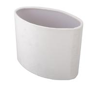 Diyeeni Abat-jour Ovale en Tissu E27 E14 Universel, Couvercle de Lampe Décoratif Moderne pour Lampadaire de Table, Abat-jour de Lampe de Chevet en Tissu Pelucheux pour le Soin des Yeux (WHITE)