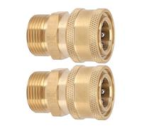 Diyeeni Adaptateur de Raccord de Nettoyeur Haute Pression M22 en Cuivre Pur 3/8" NPT Femelle vers M22 Mâle, Pression de Fonctionnement Maximale de 4500 PSI, Adaptateur de Rondelle en Métal Robuste