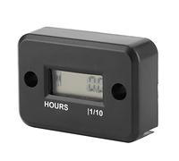Diyeeni Compteur Horaire Numérique Inductif étanche pour Moteur à Tondeuse à Gazon Moto ATV UTV, Petit Compteur Horaire LCD alimenté par Batterie, Affichage du 9999,9 Heures, Installation Facile