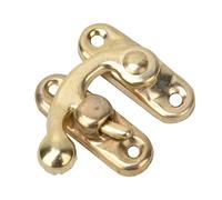 Diyeeni Loquet à Crochet en Fer Durable, 30 Pièces, Style Rétro, Fermeture pour Boîtes Cadeaux à Bijoux, 3,2 X 2,8 Cm, Bronze Jaune Argent, Serrure en Corne pour Boîte, Ouverture Droite Gauche