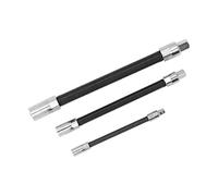 Diyeeni Lot de 3 Barres d'extension Flexibles en Acier à Ressort, Porte-embout Magnétique pour Perceuse électrique, Rallonge de Douille Flexible 1/2", 1/4", 3/8", pour Réparation Automobile, Vis