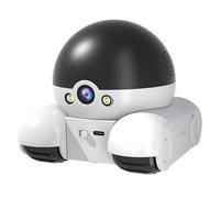 Diyeeni Mini 1080P Robot de Caméra, Caméra pour Animaux de Compagnie Mobiles à L'intérieur avec Double Objectif, Appareil Photo de sécurité à Domicile WiFi, Audio à Deux Voies, Détection
