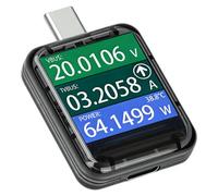 Diymore Testeur USB C Meter de Tension et Courant, 240W 4,5V-48V 0-8A Multimètre Numérique Type C Tester pour PD ＆ QC, Contrôle Tactile, Voltmètre Wattmètre Alimentation Chargeur Détecteur