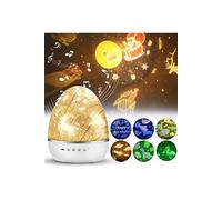 (DJ0022) Projecteur LED Lampe de Ciel étoilé,Veilleuse de MusiquPour Enfants, avec Films de Halloween,Cadeaux de Noël