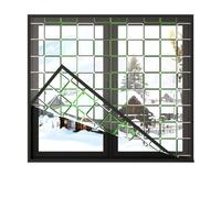 DJCYGG Film Isolant pour Fenêtre Anti Froid D'hiver Film de Survitrage Thermo avec Bande Adhésif,Rideau Coupe-vent pour Garder la Maison au Chaud,Sans Perçage,Réutilisable (50cm x 80cm)