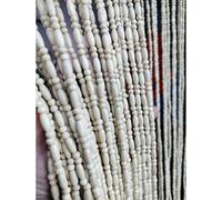 DJCYGG Rideau à Perles en Bois Panneau de Décorative pour Maison Moustiquaire Rideaux Exterieur Cloison de Séparation de Pièces pour Entrée de Couloir,Chambre,Salon,Balcons (45 brins 70cm x 195cm)