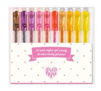 Djeco Ensemble de mini stylos gel - 10 pièces
