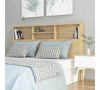 DJEKA tête de lit avec Rangement 160 Tete de lit 160 cm Bois têtes de lit pour Adulte-Chêne sonoma-160x19x103,5 cm