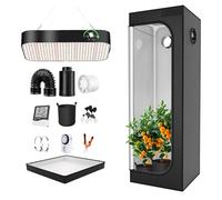 DJFYVAEIO Kit Complet De Tente De Culture, Programmation Horaire, Simulation des Conditions D'Éclairage, 40X40X120Cm, Ventilation Automatique, Toile Premium 600d, Culture À Température Constante
