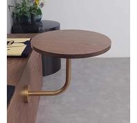 djhYTIxcf Table de Bar Ronde Murale, Petite Table Basse Moderne for Cocktails(B 40cm/15.8in Walnut)