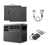 DJI Power 2000, station électrique portable 3000W, avec 2 panneau solaire pliable de 200 W, MC4 vers DC5525 Male / DC7909 Male/Anderson 30 A/XT60 Female, 1 MPPT.