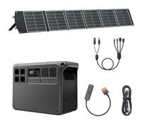 DJI Power 2000, station électrique portable, avec 1xpanneau solaire pliable 200W, 1x DC5521 femelle vers Anderson 30A/XT60 femelle, 1xDC 3-en-1, câble de charge voiture vers SDC (12V/24V)，MPPT requis.
