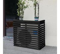DJJYCTNM Cache Climatiseur, Cache Climatiseur Exterieur Bois, Boîtier de Poubelle, Support de Climatiseur Caché, Support de Fleurs, Grilles de Protection pour Climatiseurs et Pompes À Chaleur (Color