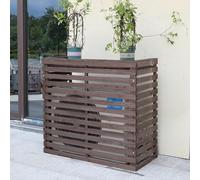DJJYCTNM Cache Climatiseur, Cache Climatiseur Exterieur Bois, Boîtier de Poubelle, Support de Climatiseur Caché, Support de Fleurs, Grilles de Protection pour Climatiseurs et Pompes À Chaleur (Color