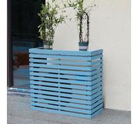 DJJYCTNM Cache Climatiseur, Cache Climatiseur Exterieur Bois, Boîtier de Poubelle, Support de Climatiseur Caché, Support de Fleurs, Grilles de Protection pour Climatiseurs et Pompes À Chaleur (Color