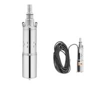DJOAIUYF Pompe submersible solaire en acier inoxydable 24 V avec câble | Pompe à eau en acier inoxydable pour puits profonds - Silencieuse - Pour irrigation de jardin, agriculture