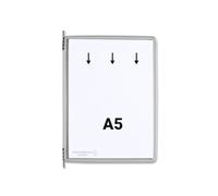 Djois, 115000 - Poches à Pivots A5 Portrait, Cadre Acier, 10 pcs, Gris | PVC Souple Résistant, Anti-Reflets, Cadre Acier, Système d'Affichage Tarifold pour Documents Professionnels