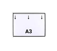 Djois, 118107 - Lot de 10 Poches à Pivots A3 Paysage - Cadre en Acier, Pivots Métalliques - Insertion Grand Côté, Robuste - Compatible Supports Tarifold, Protection Documents, Organisation - Noir