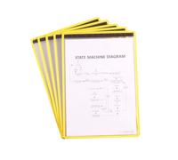 Djois, 194604 - Poche Magnétique Tarifold A4 pour Affichage, Jaune, 5 pcs | Maintien magnétique puissant · Cadre renforcé par fil d'acier · Lecture sans reflets · Documents protégés