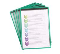 Djois, 194605 - Poche Magnétique Tarifold A4 pour Affichage, Vert, 5 pcs | Maintien magnétique puissant · Cadre renforcé par fil d'acier · Lecture sans reflets · Documents protégés