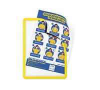 Djois 195034 - Lot de 2 Cadre d’Affichage Magnétique Magneto Solo A4, Affichage Professionnel pour Documents et Signalétique, Cadre Jaune