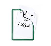 Djois 195035 - Lot de 2 Cadre D’Affichage Magnétique Magneto Solo A4, Affichage Professionnel pour Documents et Signalétique, Cadre Vert