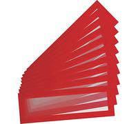 Djois 195203 - Lot de 10 Cadre En-Têtes Magnétiques Magneto Pro A5, Bandes Magnétiques Couleur, Repérage Visuel pour Cadres d’Affichage, Usage Professionnel Bureau, Commerce, École et Industrie, Rouge