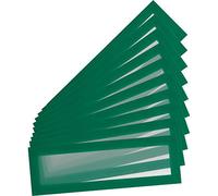 Djois 195205 - Lot de 10 Cadre En-Têtes Magnétiques Magneto Pro A5, Bandes Magnétiques Couleur, Repérage Visuel pour Cadres d’Affichage, Usage Professionnel Bureau, Commerce, École et Industrie, Vert