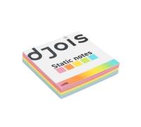 Djois, 200610 - Bloc de notes électrostatiques sans colle (S, 75 × 75 mm), 250 feuilles, Rose, Orange, Jaune, Vert, Bleu - pour affichage professionnel, réunions, tableaux et bureaux