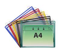Tarifold Pochette à accrocher 340x255 mm 340009 – transparente PVC sans reflets, 2 œillets, lot 5