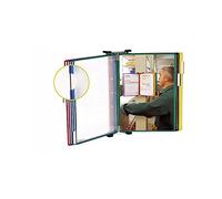 Djois, 413105 - Système de Présentation Mural Métal A3-10 Poches à Pivots PVC Antireflet - Support Robuste Tarifold Affichage Professionnel Industrie, Entrepôts, Magasins, Bureaux - Vert