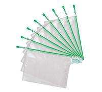 Djois, 509005 - Lot de 8 Pochettes de Rangement Zipper A4 - PVC Renforcé, Durable, Fermeture Éclair Métallique - Idéal Bureau, Maison, École, Voyage - Vert