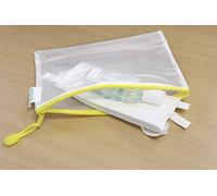 Tarifold Pochettes à zip A5 – PVC renforcé, fermeture éclair métallique – Sachet de 8 jaune