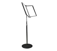 Djois, 570038 - Système de Présentation sur Pied Métal A4-10 Poches PVC - Support Robuste pour Bureau et Affichage Professionnel Tarifold - Consultation Documentaire - Noir