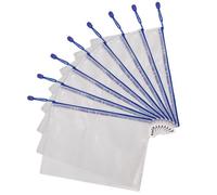 Djois 8 Pochettes Avec Fermeture À Zip - A4 - Paysage - Bleu
