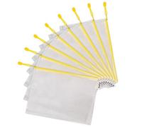 Djois 8 Pochettes Avec Fermeture À Zip - A4 - Paysage - Jaune