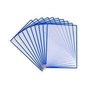 Djois, 924011 - Lot de 10 Poches à Pivots Easy Load Pro A4 - Insertion Rapide par le Coin, PP 170 µ, Cadre Acier - Compatible Supports Tarifold - Bleu