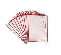 Djois, 924013 - Poches à Pivots Easy Load Pro A4, PP 170 µ, 10 pcs, Rouge | PP 170 µ, Cadre Acier, Insertion Rapide par le Coin, Compatible Supports Tarifold, pour Affichage Documents