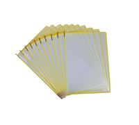 Djois, 924014 - Poches à Pivots Easy Load Pro A4, PP 170 µ, 10 pcs, Jaune | PP 170 µ, Cadre Acier, Insertion Rapide par le Coin, Compatible Supports Tarifold, pour Affichage Documents