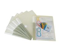 Djois by Tarifold 6 Enveloppes Porte-documents Plastique Fermeture Scratch Format A5 - Couleur Transparente - 510250