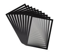 DJOIS by Tarifold Magneto Pro Solo - Pochette murale A4 - Cadre noir - Lot de 10