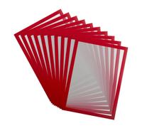 DJOIS by Tarifold Magneto Pro Solo - Pochette murale A4 - Cadre rouge - Lot de 10